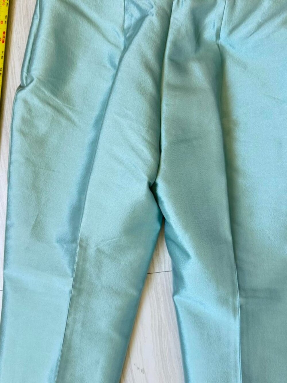 Prada Light Blue Silk Trousers